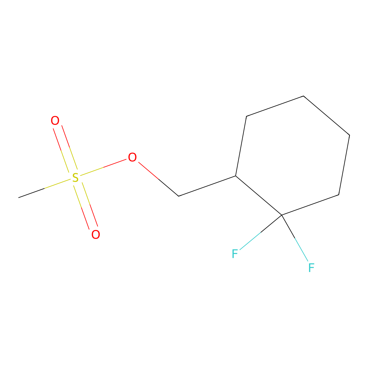 (2,2-Difluorocyclohexyl)methyl methanesulfonate molecular structure, CAS 1820736-20-6