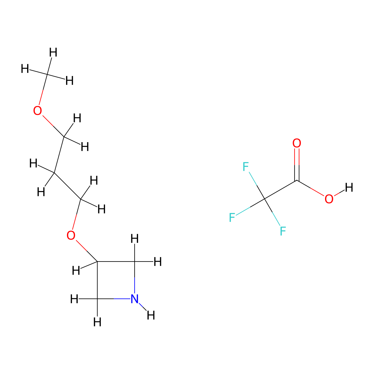 3-(3-Methoxypropoxy)azetidine trifluoroacetate molecular structure, CAS 1820736-22-8