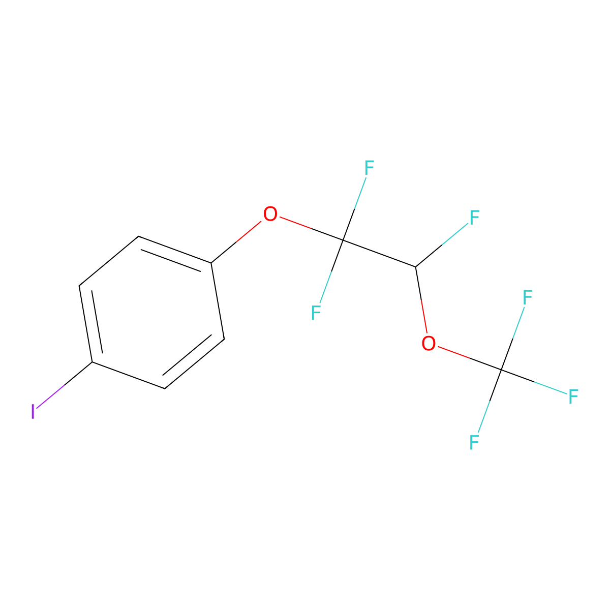 1-Iodo-4-[1,1,2-trifluoro-2-(trifluoromethoxy)ethoxy]benzene molecular structure, CAS 1820736-26-2