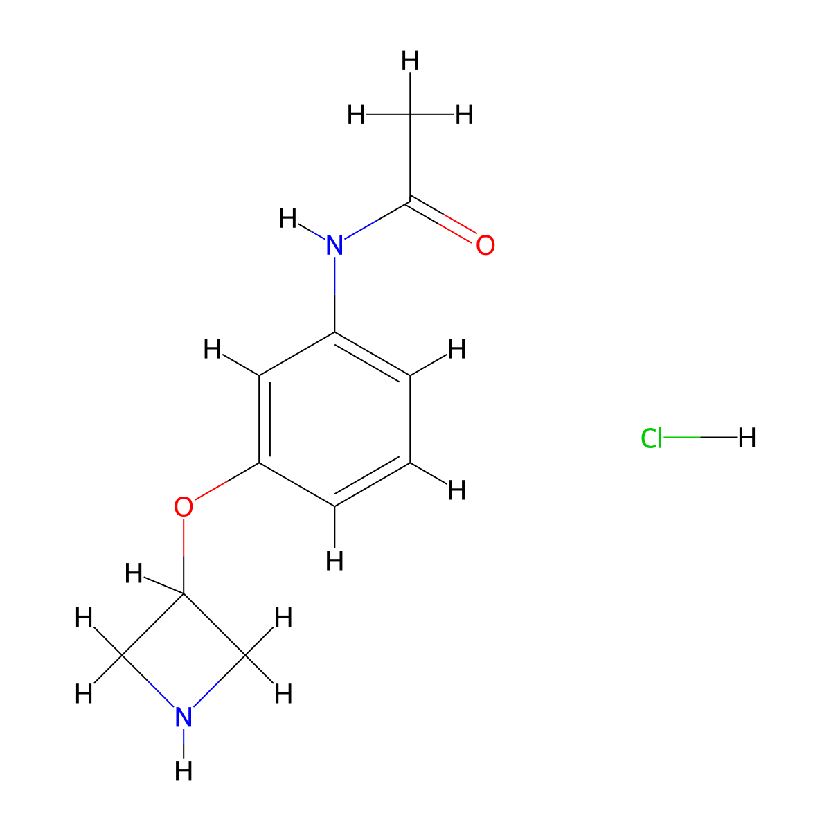N-[3-(3-Azetidinyloxy)phenyl]acetamide hydrochloride molecular structure, CAS 1820736-30-8