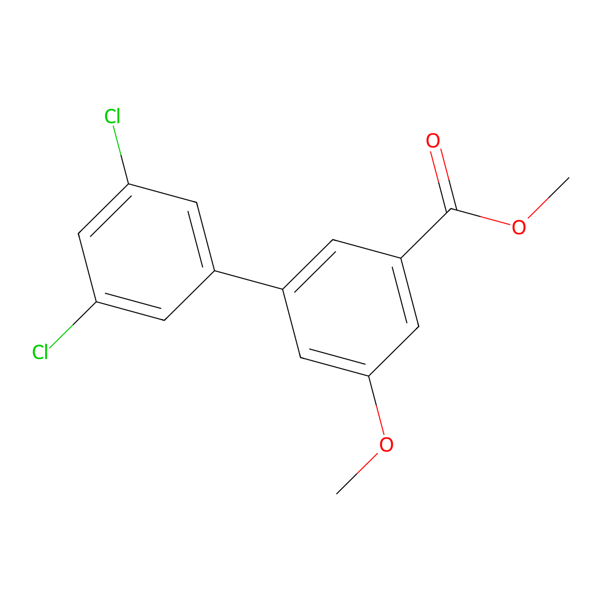 Methyl 3-(3,5-dichlorophenyl)-5-methoxybenzoate molecular structure, CAS 1820739-86-3