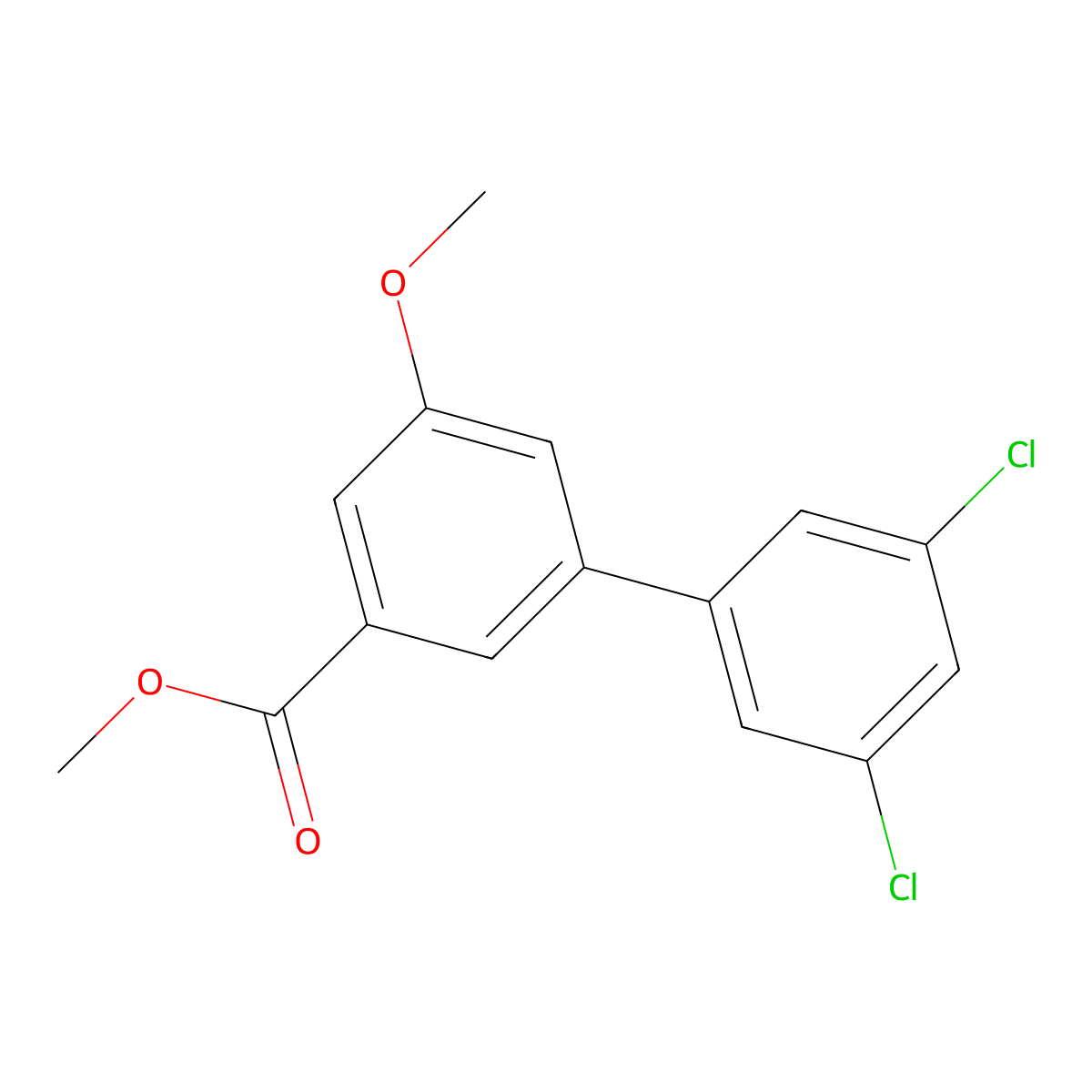 Methyl 3-(3,5-dichlorophenyl)-5-methoxybenzoate molecular structure, CAS 1820739-86-3