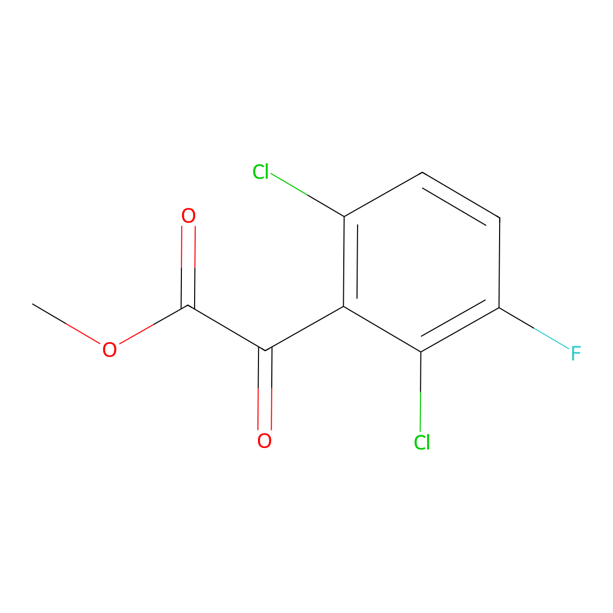 Methyl 2-(2,6-dichloro-3-fluorophenyl)-2-oxoacetate molecular structure, CAS 1820739-90-9