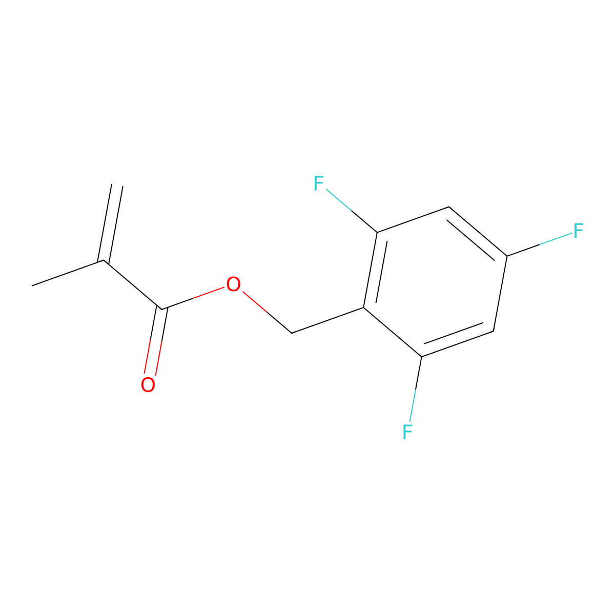 2,4,6-Trifluorobenzyl methacrylate molecular structure, CAS 1820739-95-4