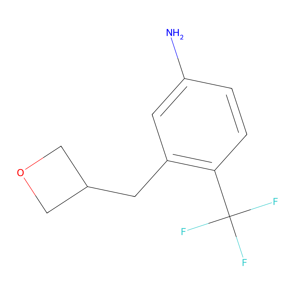 3-[(Oxetan-3-yl)methyl]-4-(trifluoromethyl)aniline molecular structure, CAS 1820739-98-7