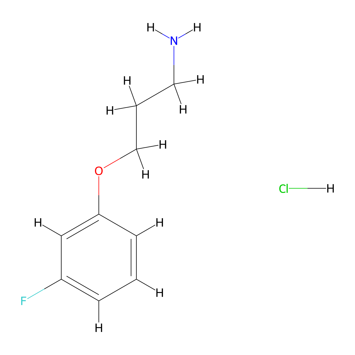 3-(3-Fluorophenoxy)propan-1-amine hydrochloride molecular structure, CAS 1820740-04-2