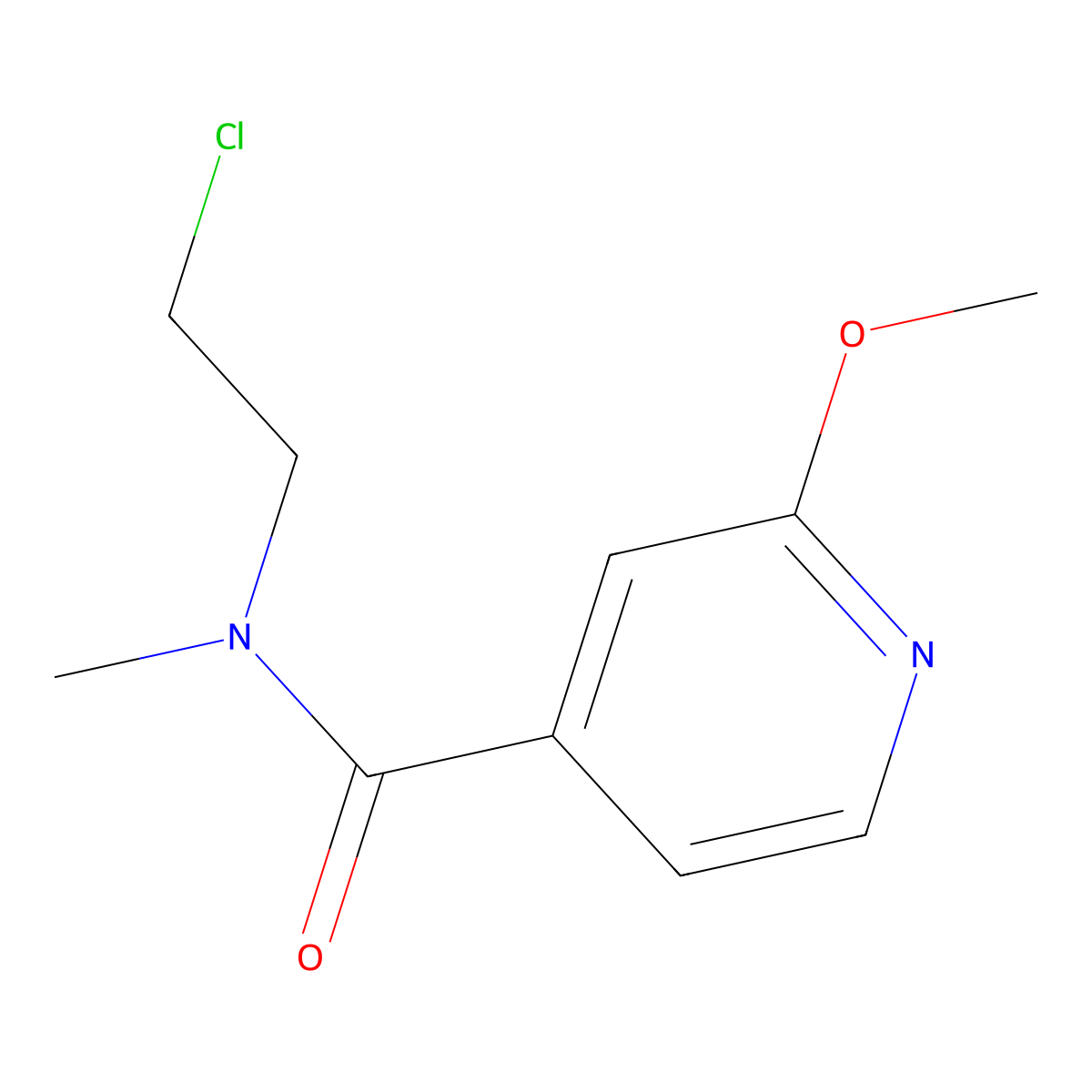 N-(2-Chloroethyl)-2-methoxy-N-methylisonicotinamide molecular structure, CAS 1820740-21-3