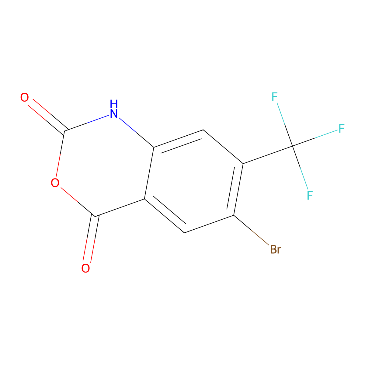 5-Bromo-4-(trifluoromethyl)isatoic anhydride molecular structure, CAS 1820740-28-0