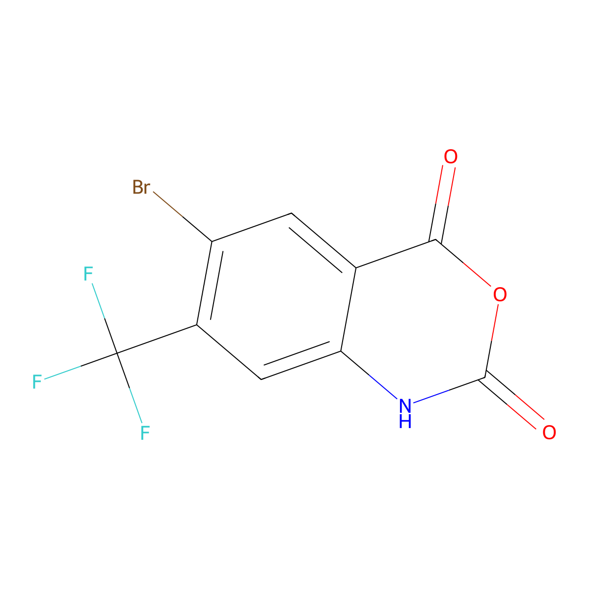 5-Bromo-4-(trifluoromethyl)isatoic anhydride molecular structure, CAS 1820740-28-0
