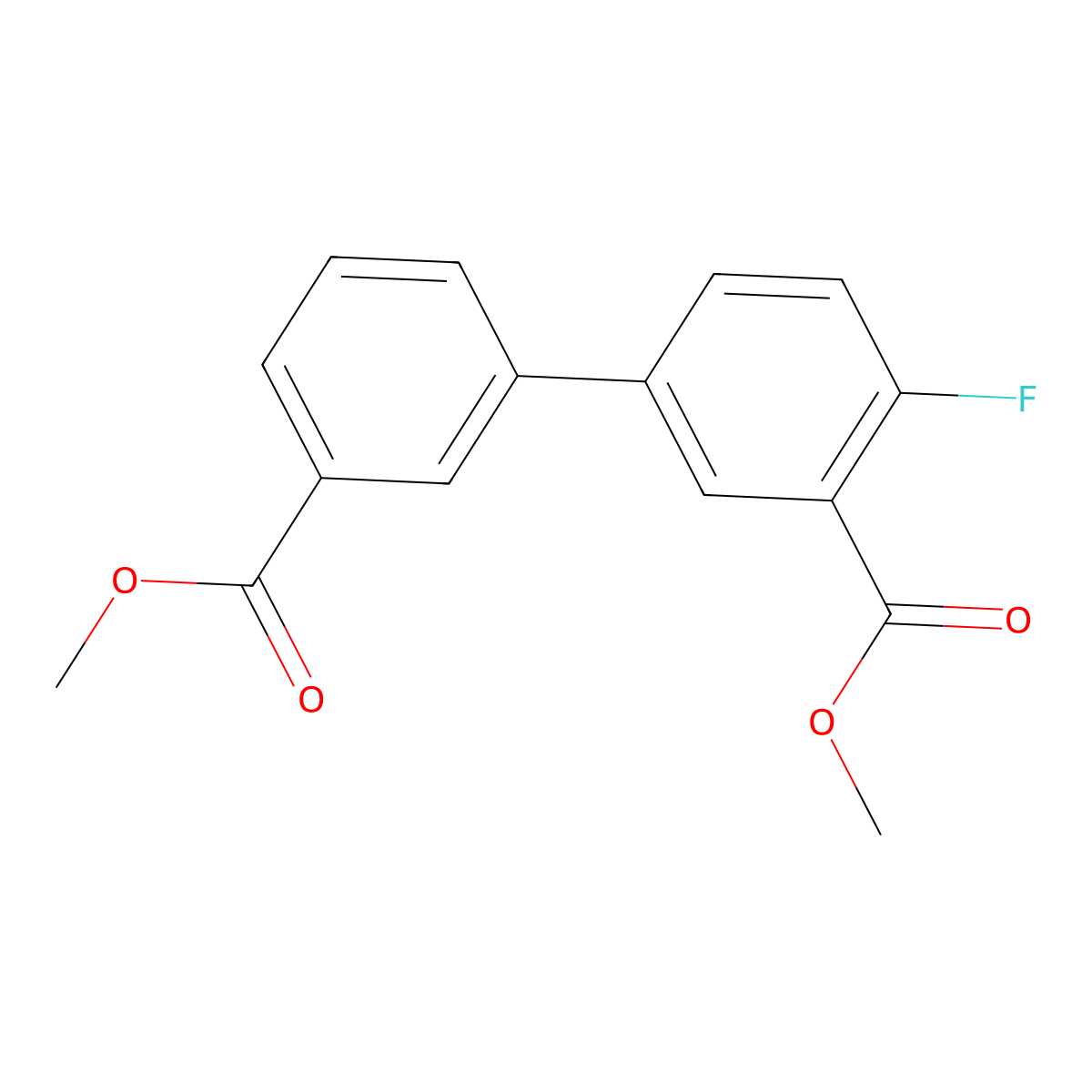 Methyl 2-fluoro-5-[3-(methoxycarbonyl)phenyl]benzoate molecular structure, CAS 1820740-46-2