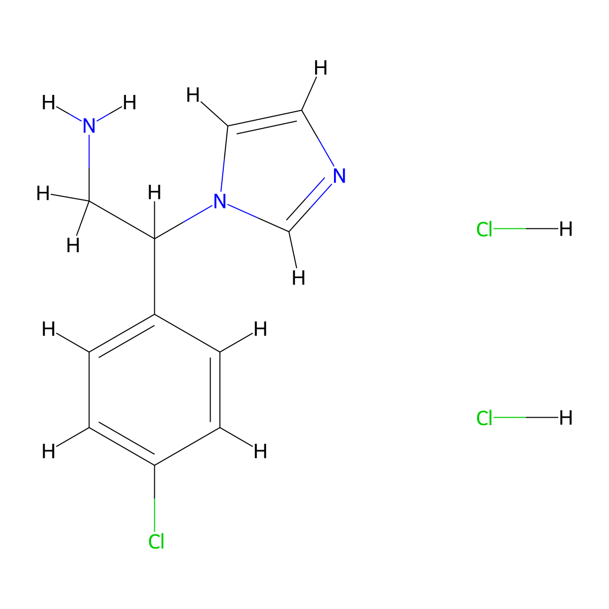 2-(4-chlorophenyl)-2-(1H-imidazol-1-yl)ethan-1-amine dihydrochloride molecular structure, CAS 1820740-72-4