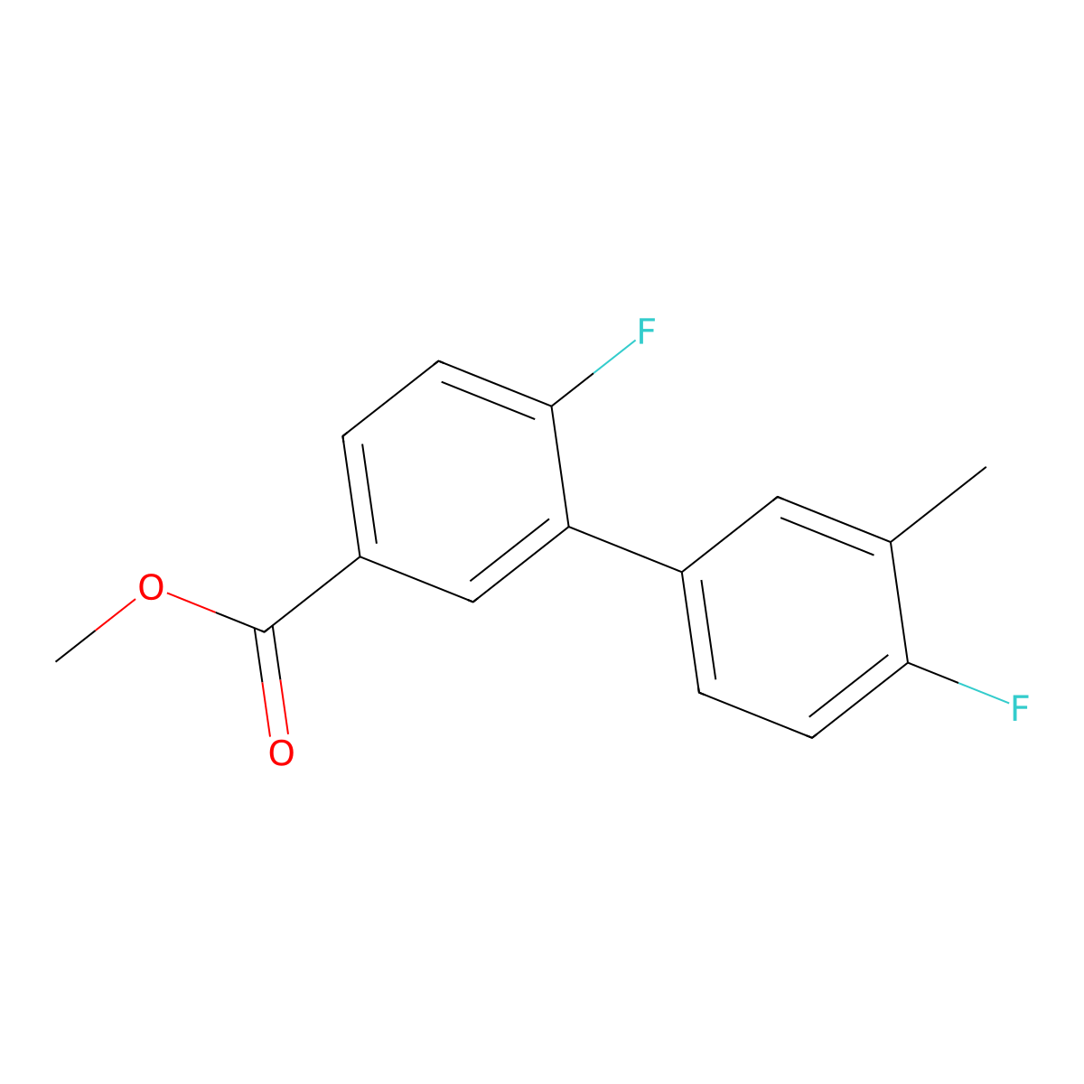 Methyl 4-fluoro-3-(4-fluoro-3-methylphenyl)benzoate molecular structure, CAS 1820740-95-1