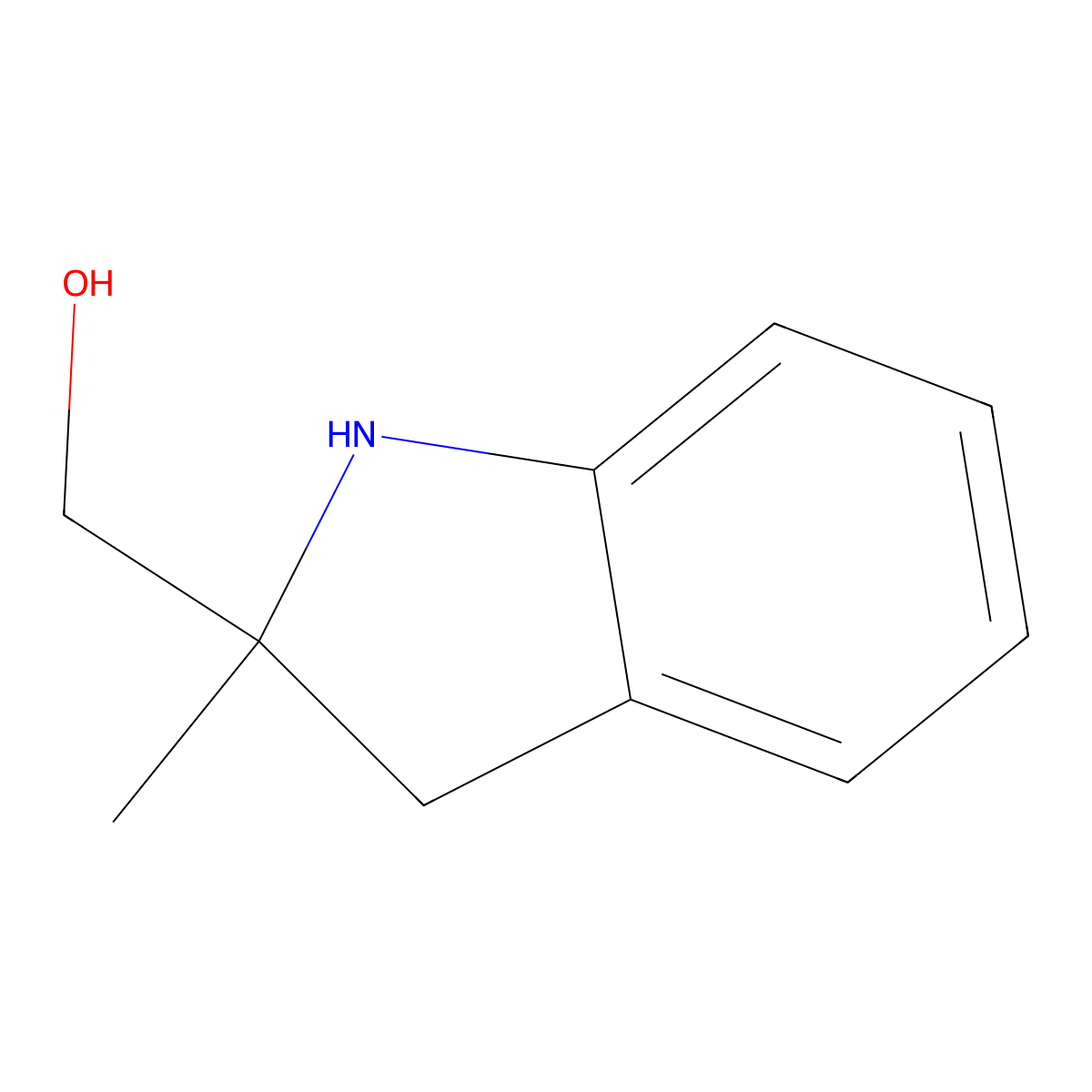 (2-Methyl-2,3-dihydro-1H-indol-2-yl)methanol molecular structure, CAS 1820741-17-0