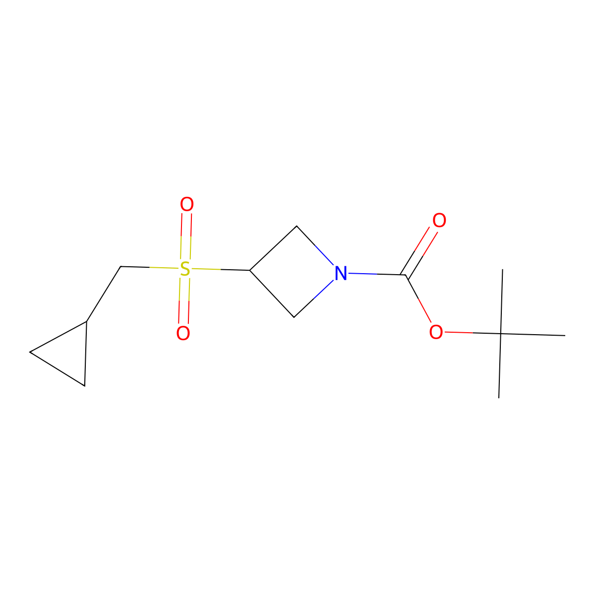 tert-Butyl 3-(cyclopropylmethane)sulfonylazetidine-1-carboxylate molecular structure, CAS 1820741-23-8
