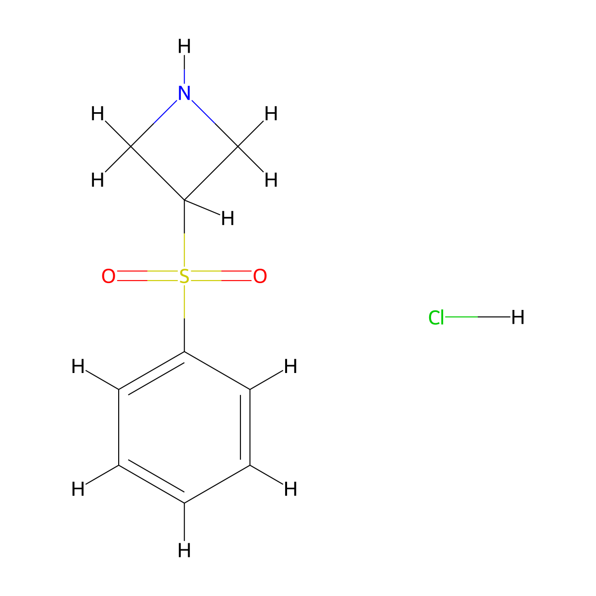 3-(Benzenesulfonyl)azetidine hydrochloride molecular structure, CAS 1820741-25-0