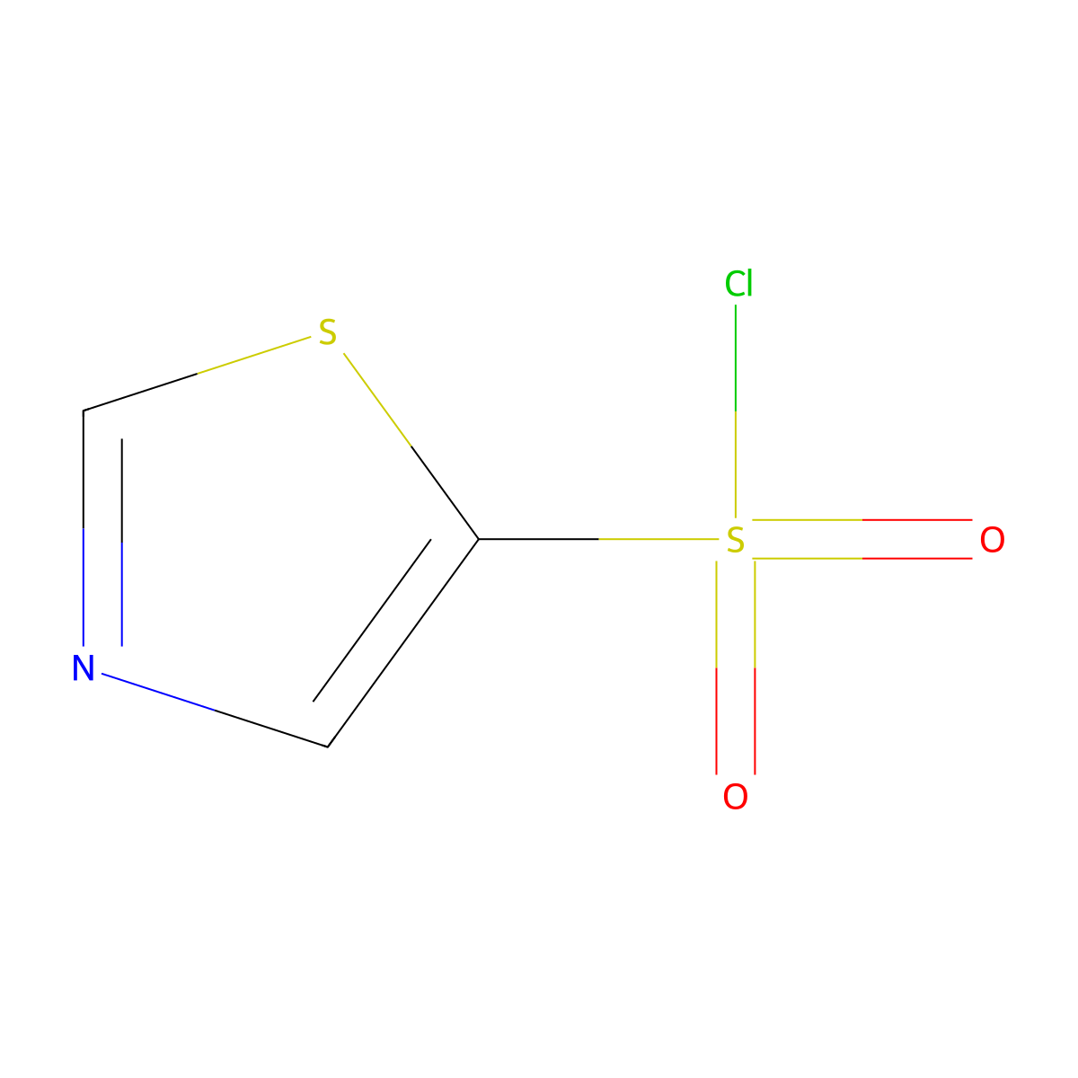 1,3-Thiazole-5-sulfonyl chloride molecular structure, CAS 1820741-28-3