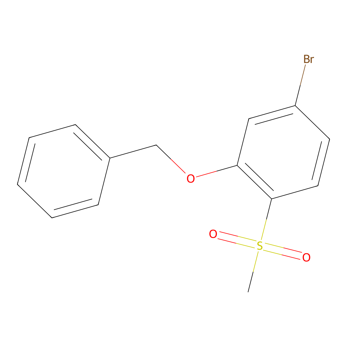 2-(Benzyloxy)-4-bromo-1-methanesulfonylbenzene molecular structure, CAS 1820741-30-7