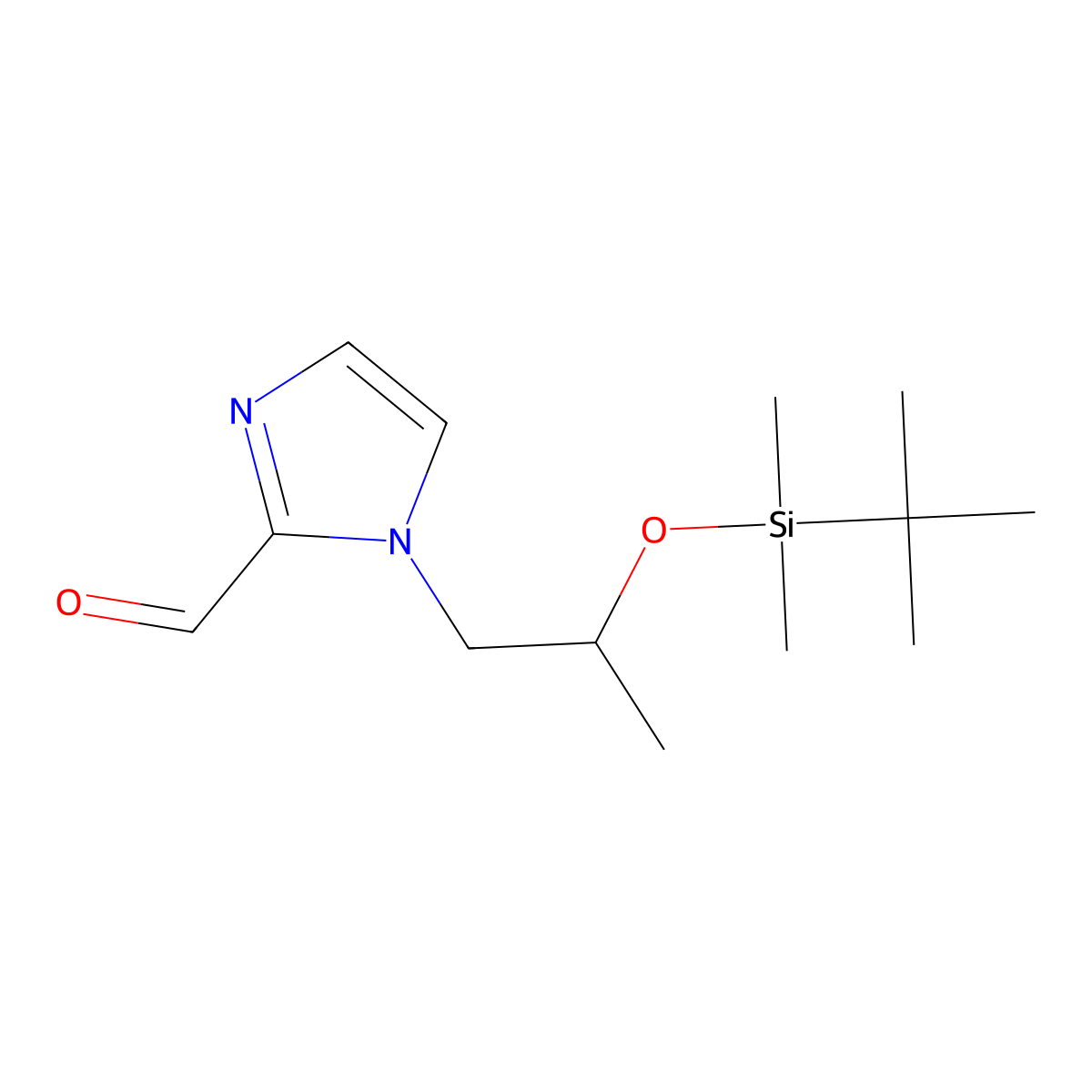 1-(2-(tert-Butyldimethylsilyloxy)propyl)-1H-imidazole-2-carbaldehyde molecular structure, CAS 1820741-32-9