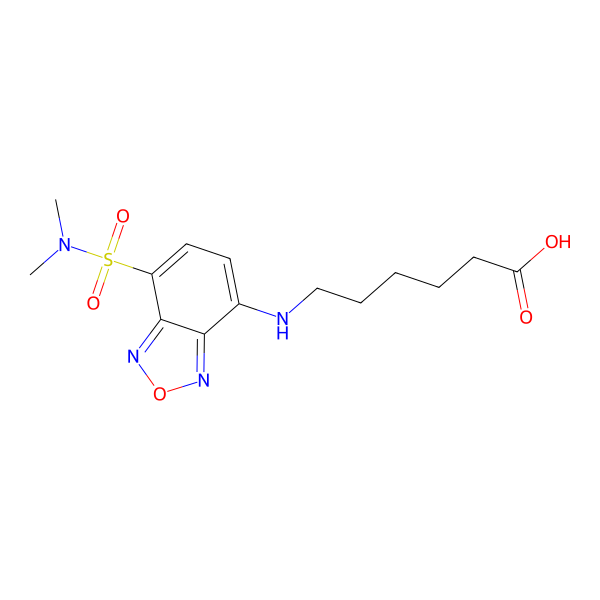 6-[[7-(N,N-Dimethylaminosulfonyl)-2,1,3-benzoxadiazol-4-yl]amino]hexanoic Acid molecular structure, CAS 1820741-40-9