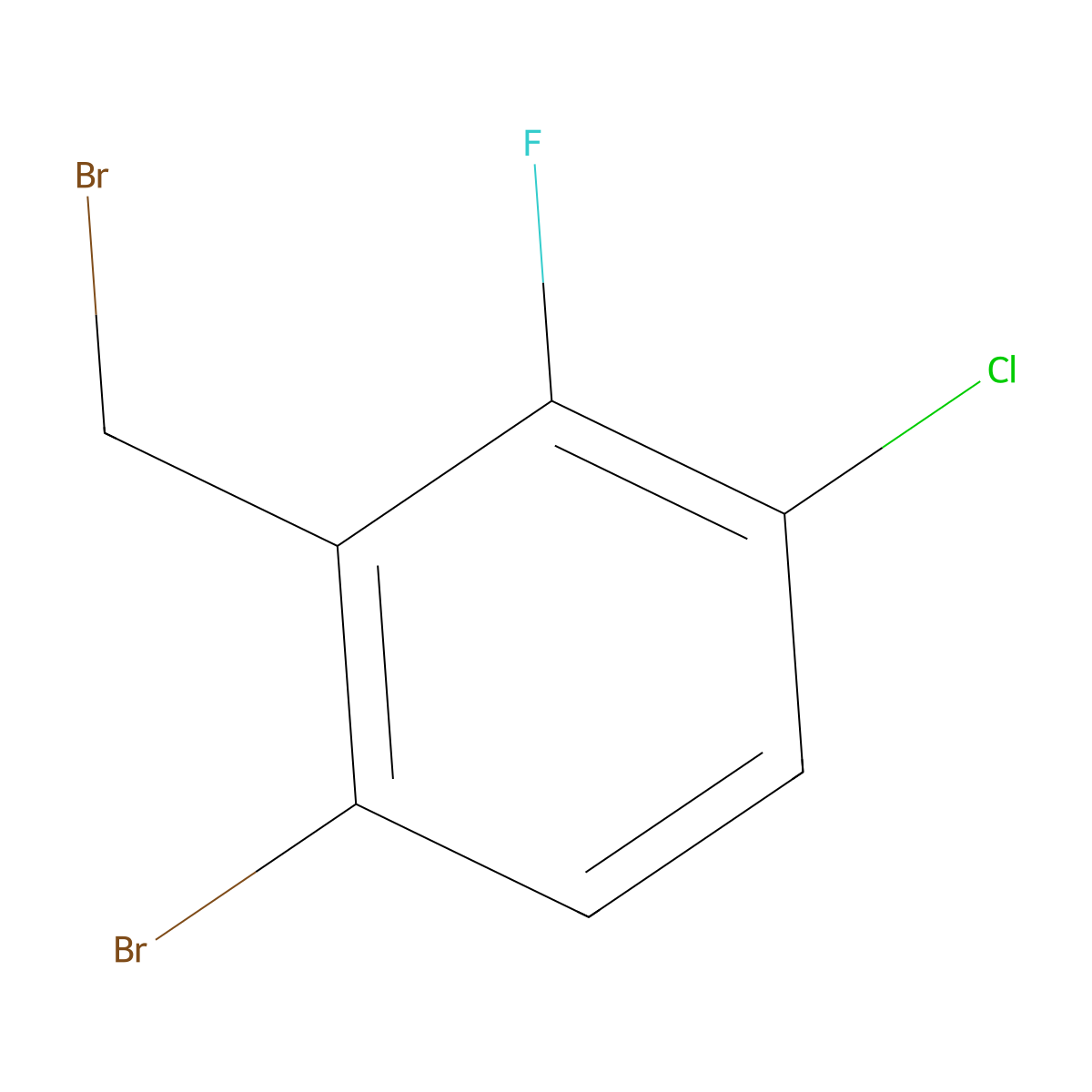 6-Bromo-3-chloro-2-fluorobenzyl bromide molecular structure, CAS 1820741-85-2