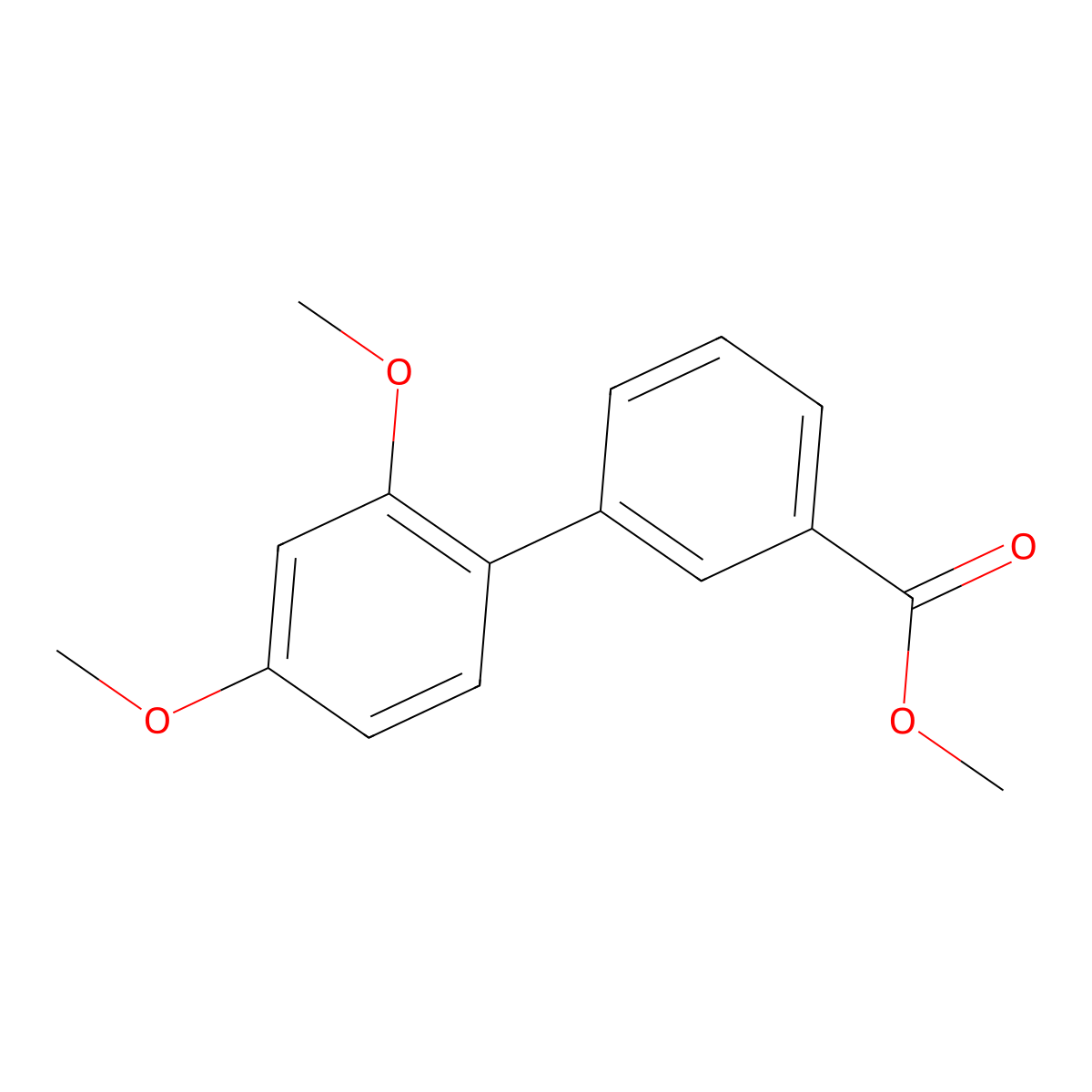 Methyl 3-(2,4-dimethoxyphenyl)benzoate molecular structure, CAS 1820747-22-5