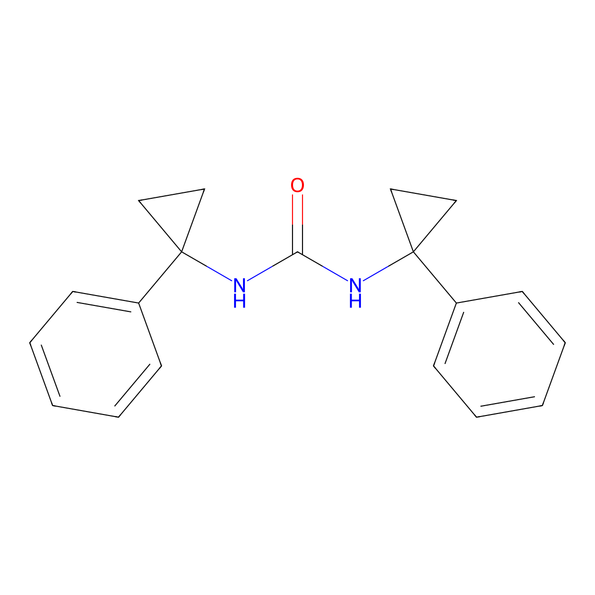 1,3-Bis(1-phenylcyclopropyl)urea molecular structure, CAS 1820747-29-2