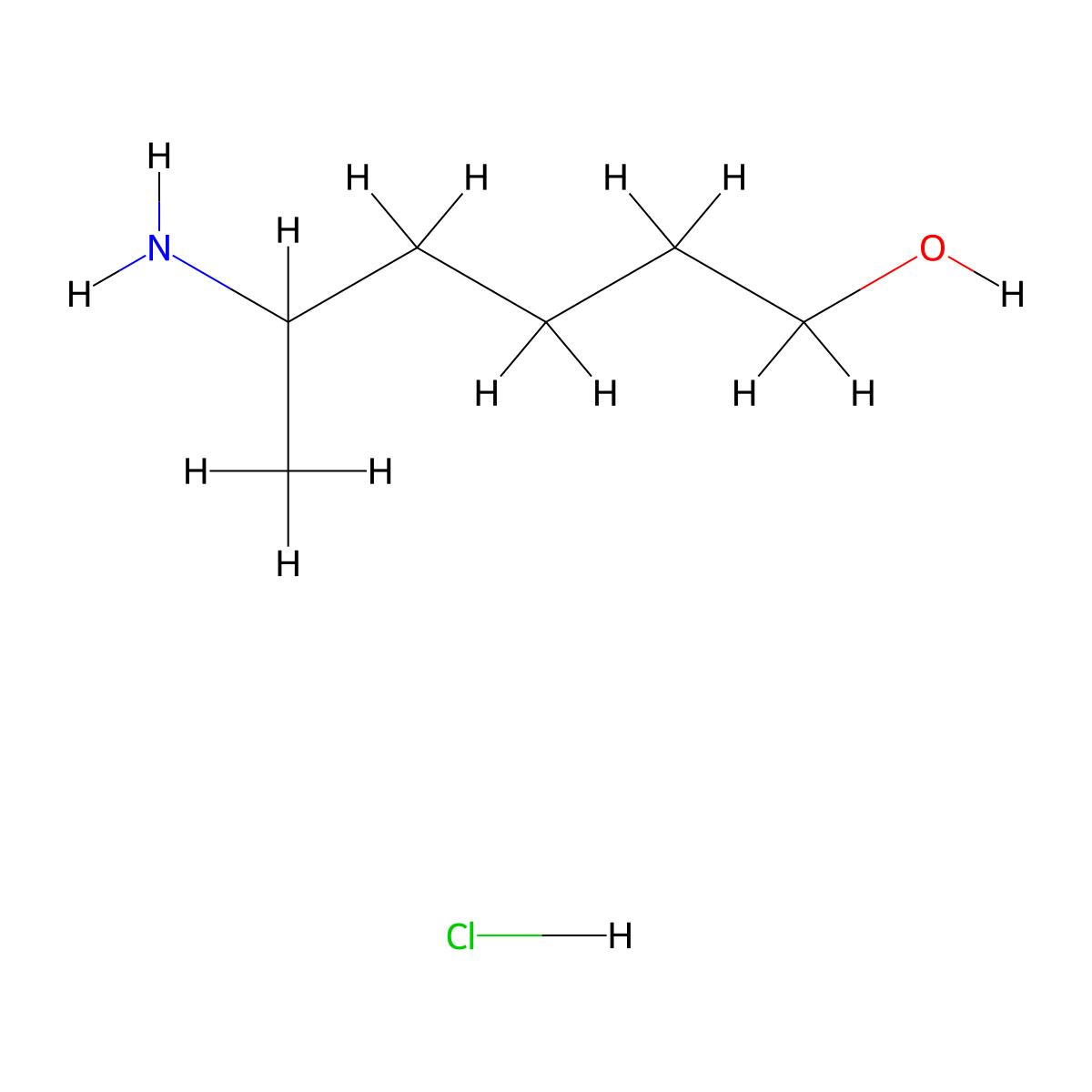 5-Aminohexan-1-ol hydrochloride molecular structure, CAS 1820747-48-5