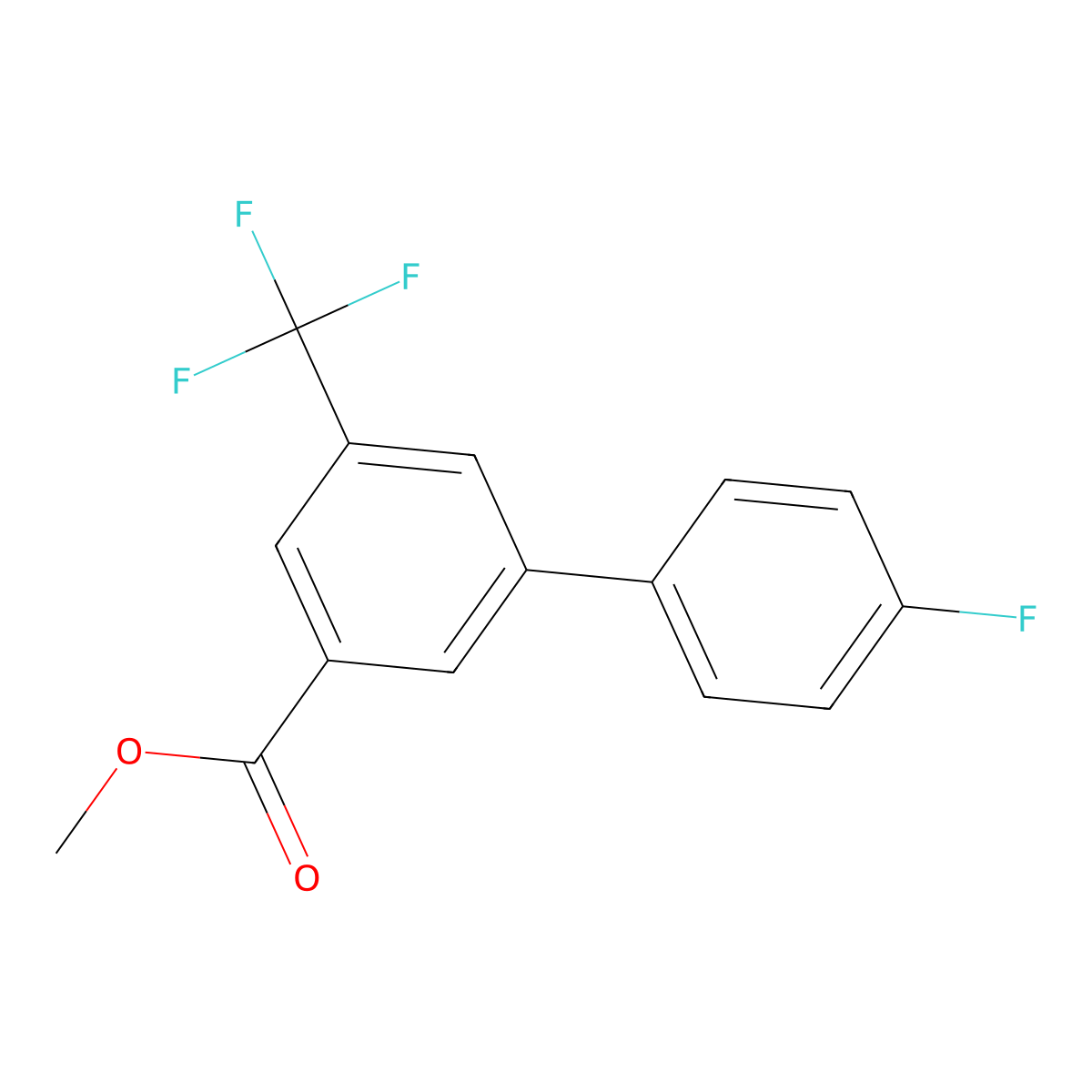 Methyl 3-(4-fluorophenyl)-5-(trifluoromethyl)benzoate molecular structure, CAS 1820747-50-9