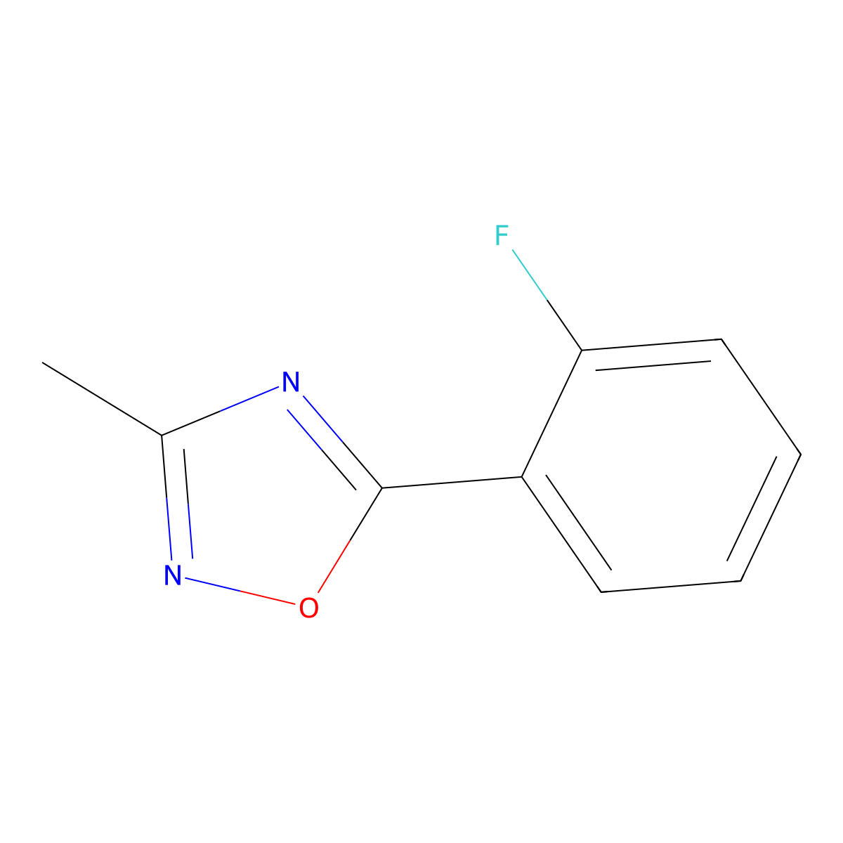 5-(2-Fluorophenyl)-3-methyl-1,2,4-oxadiazole molecular structure, CAS 1820747-54-3