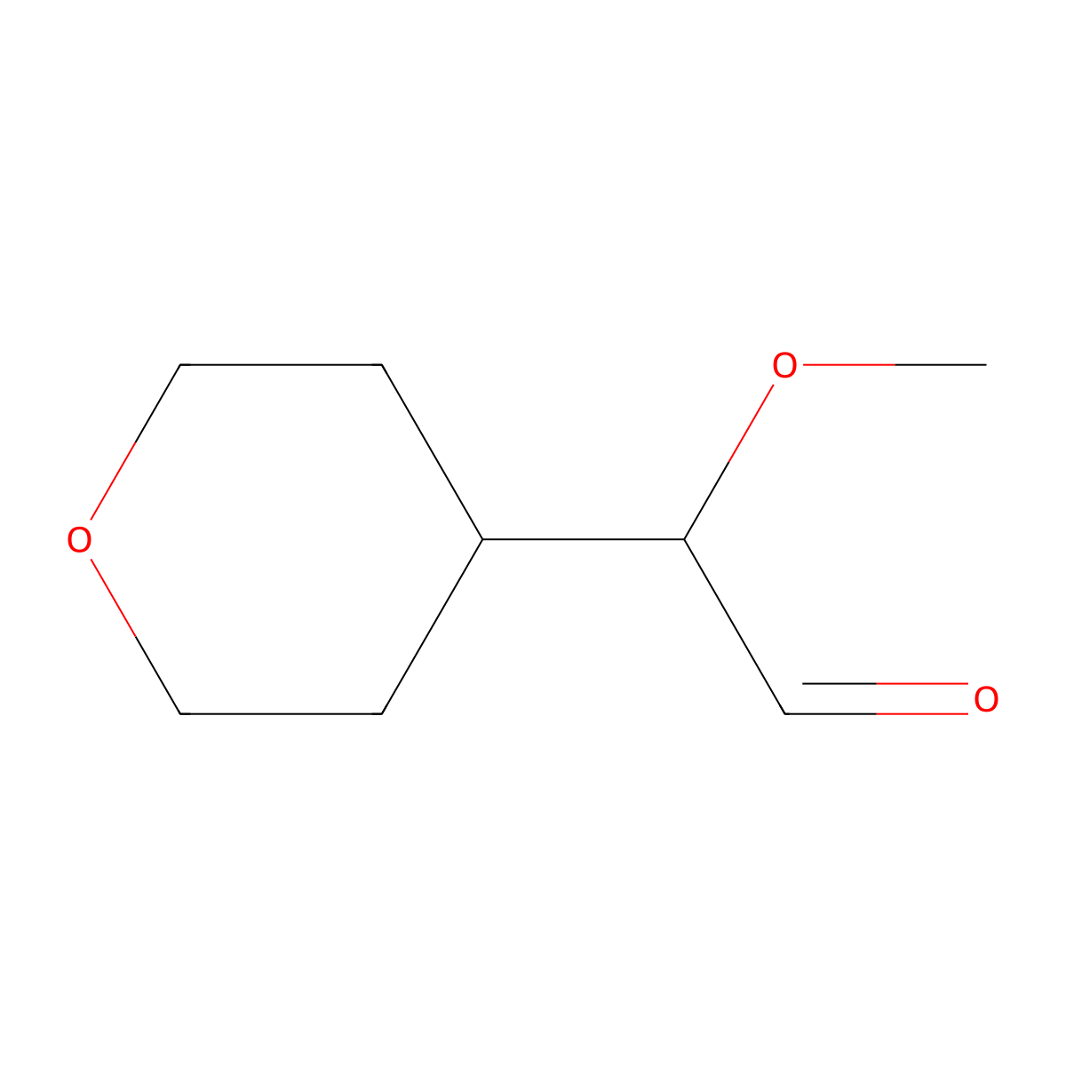 2-Methoxy-2-(oxan-4-yl)acetaldehyde molecular structure, CAS 1820747-67-8