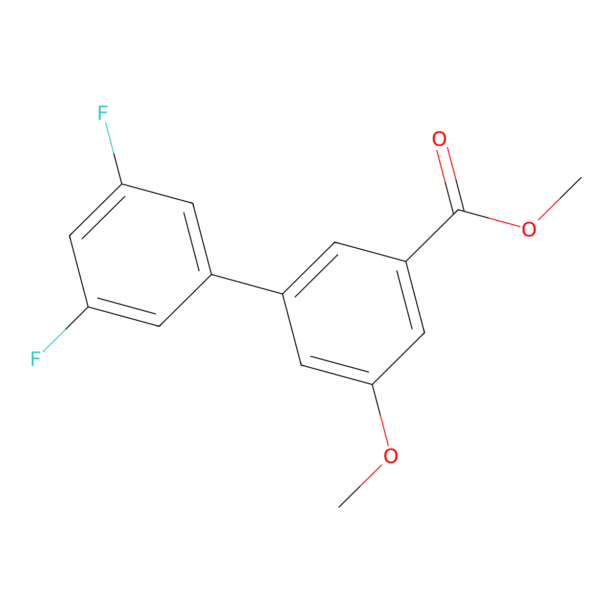 Methyl 3-(3,5-difluorophenyl)-5-methoxybenzoate molecular structure, CAS 1820747-70-3