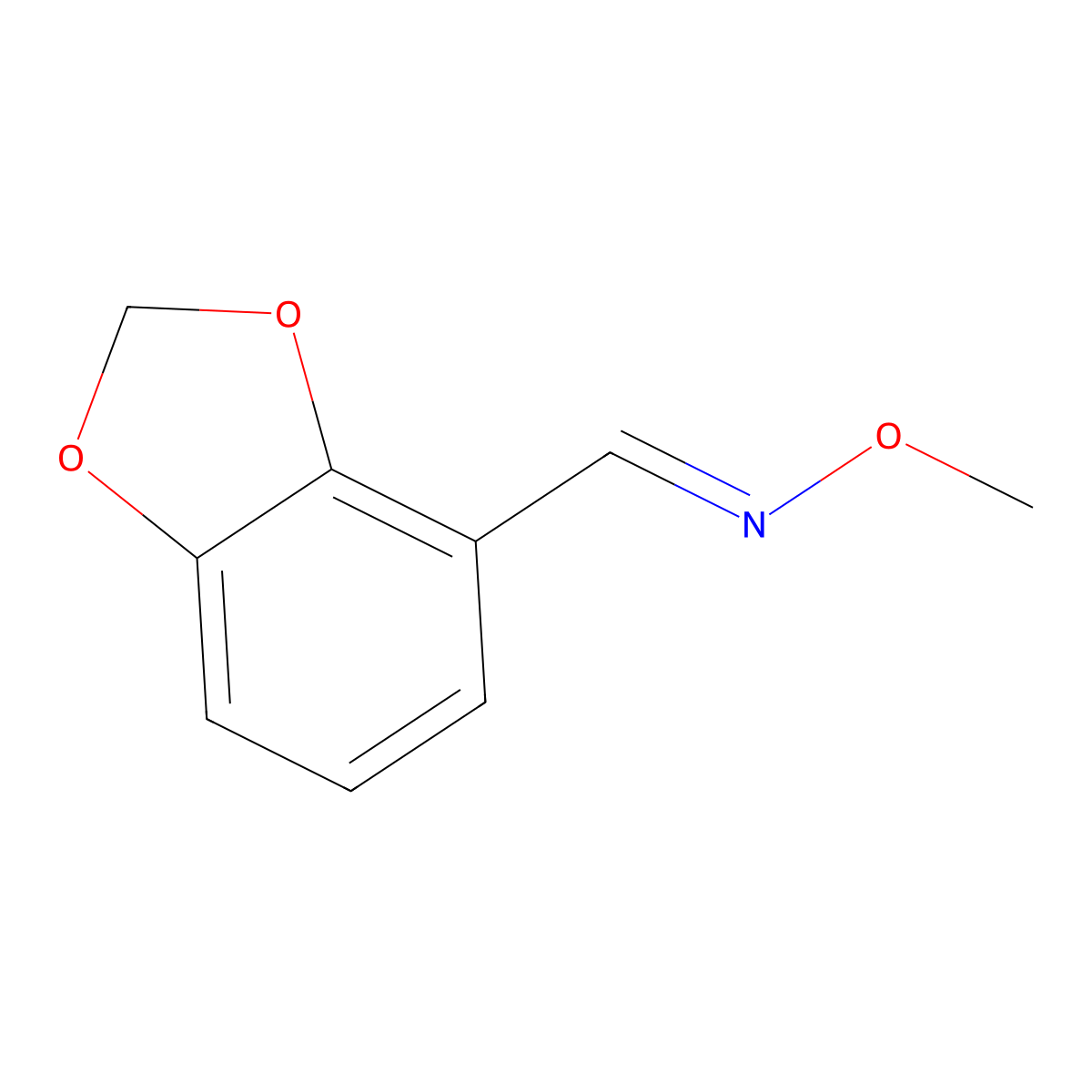 1-(1,3-benzodioxol-4-yl)-N-methoxymethanimine molecular structure, CAS 1820748-72-8