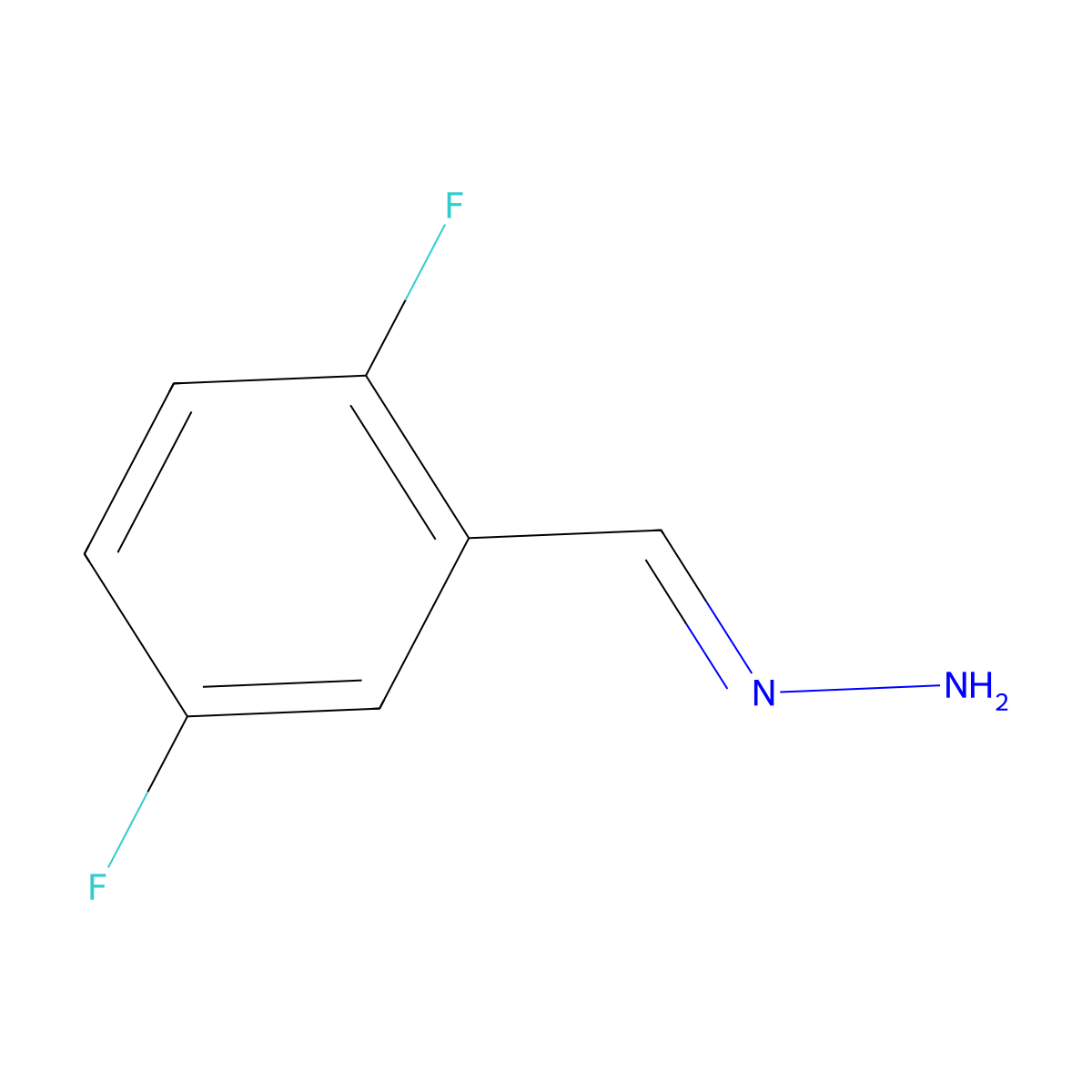 (E)-[(2,5-Difluorophenyl)methylidene]hydrazine molecular structure, CAS 1820748-99-9