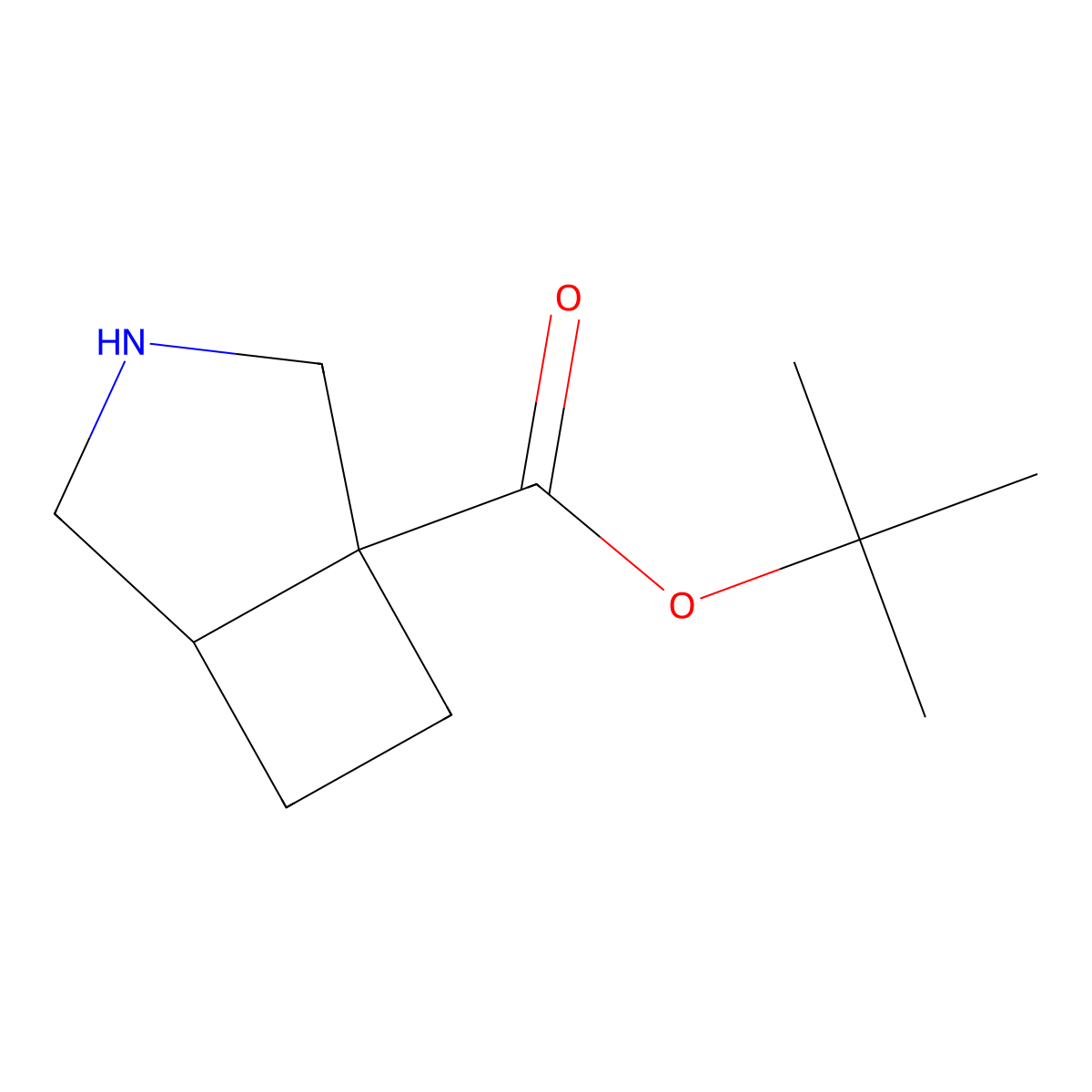 rac-tert-butyl (1R,5R)-3-azabicyclo[3.2.0]heptane-1-carboxylate molecular structure, CAS 182075-94-1