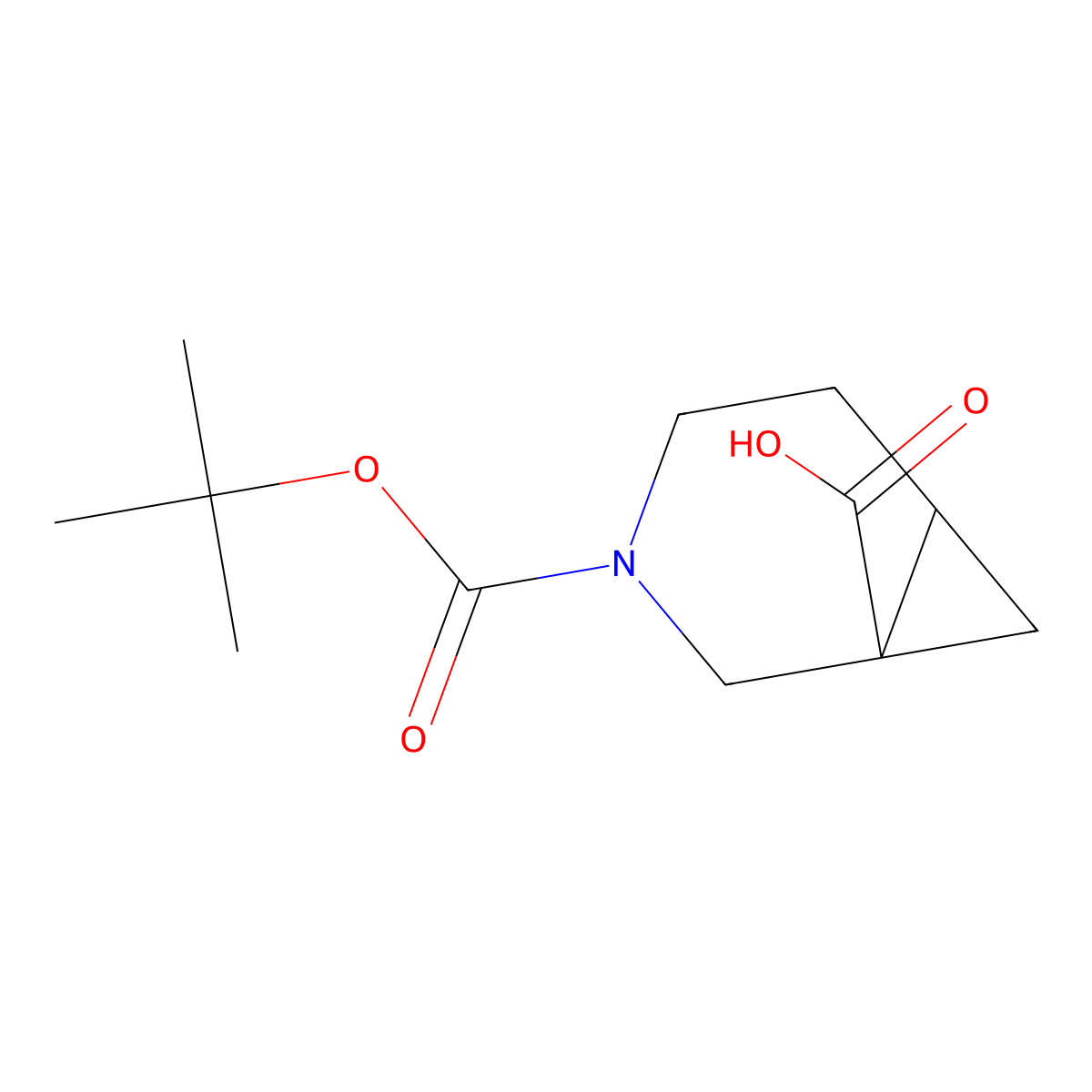 (1R,6S)-3-(tert-butoxycarbonyl)-3-azabicyclo[4.1.0]heptane-1-carboxylic acid molecular structure, CAS 1820752-46-2
