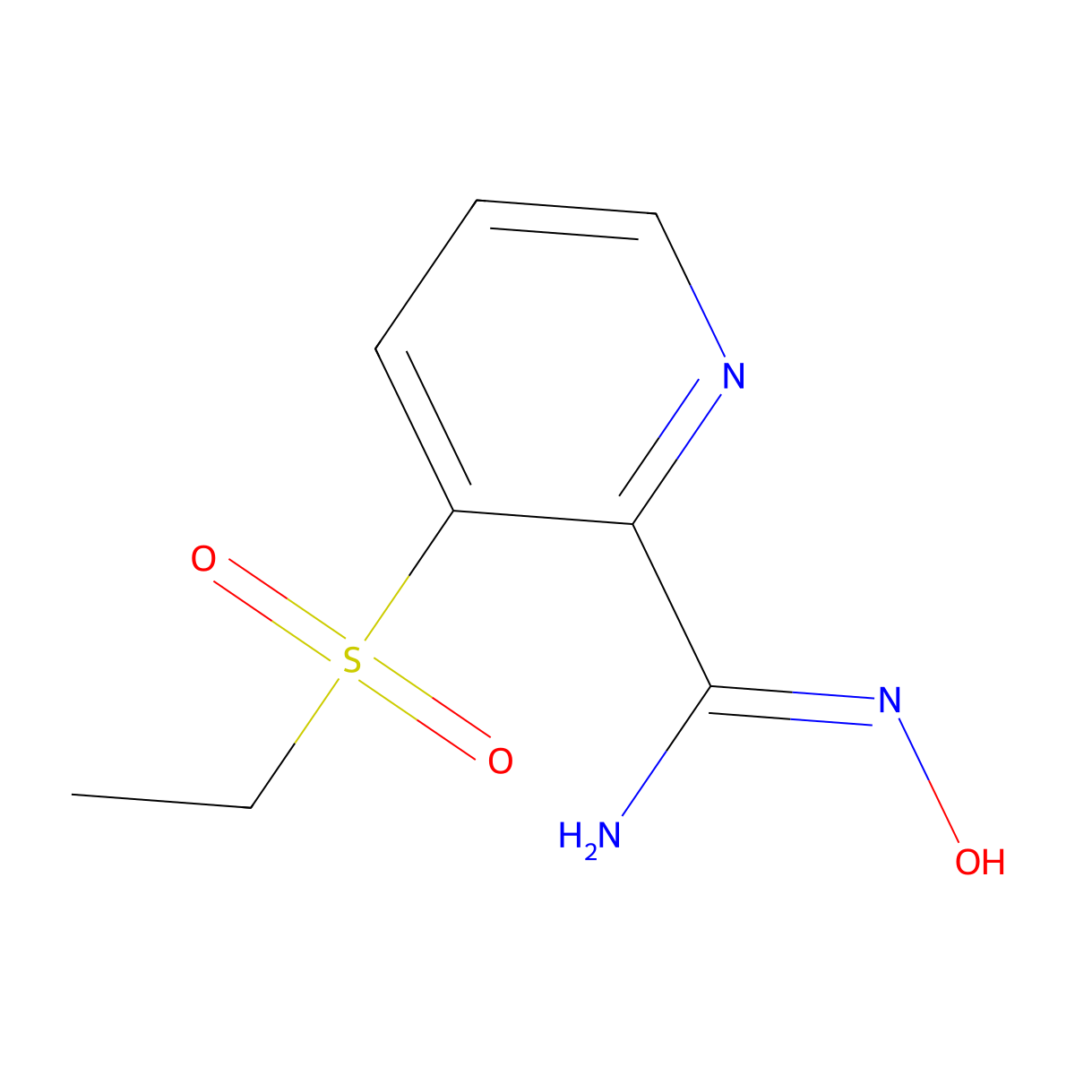 3-(ethanesulfonyl)-N'-hydroxypyridine-2-carboximidamide molecular structure, CAS 1820759-89-4