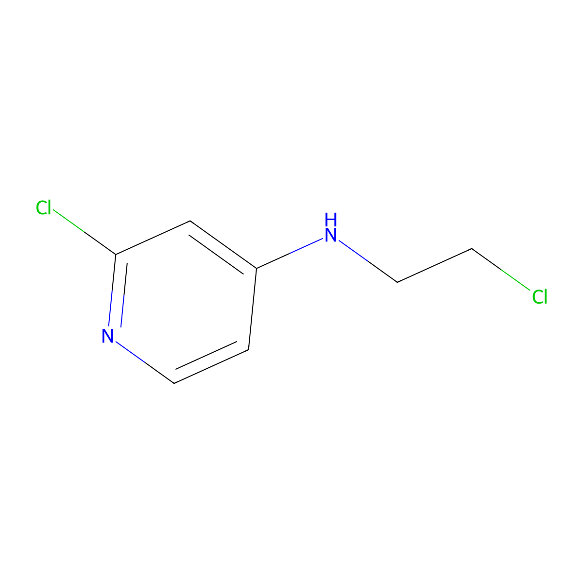 2-Chloro-N-(2-chloroethyl)pyridin-4-amine molecular structure, CAS 1820765-01-2