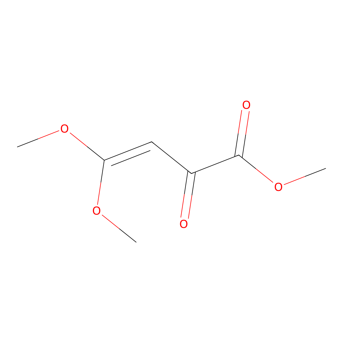 Methyl 4,4-dimethoxy-2-oxobut-3-enoate molecular structure, CAS 1820790-02-0