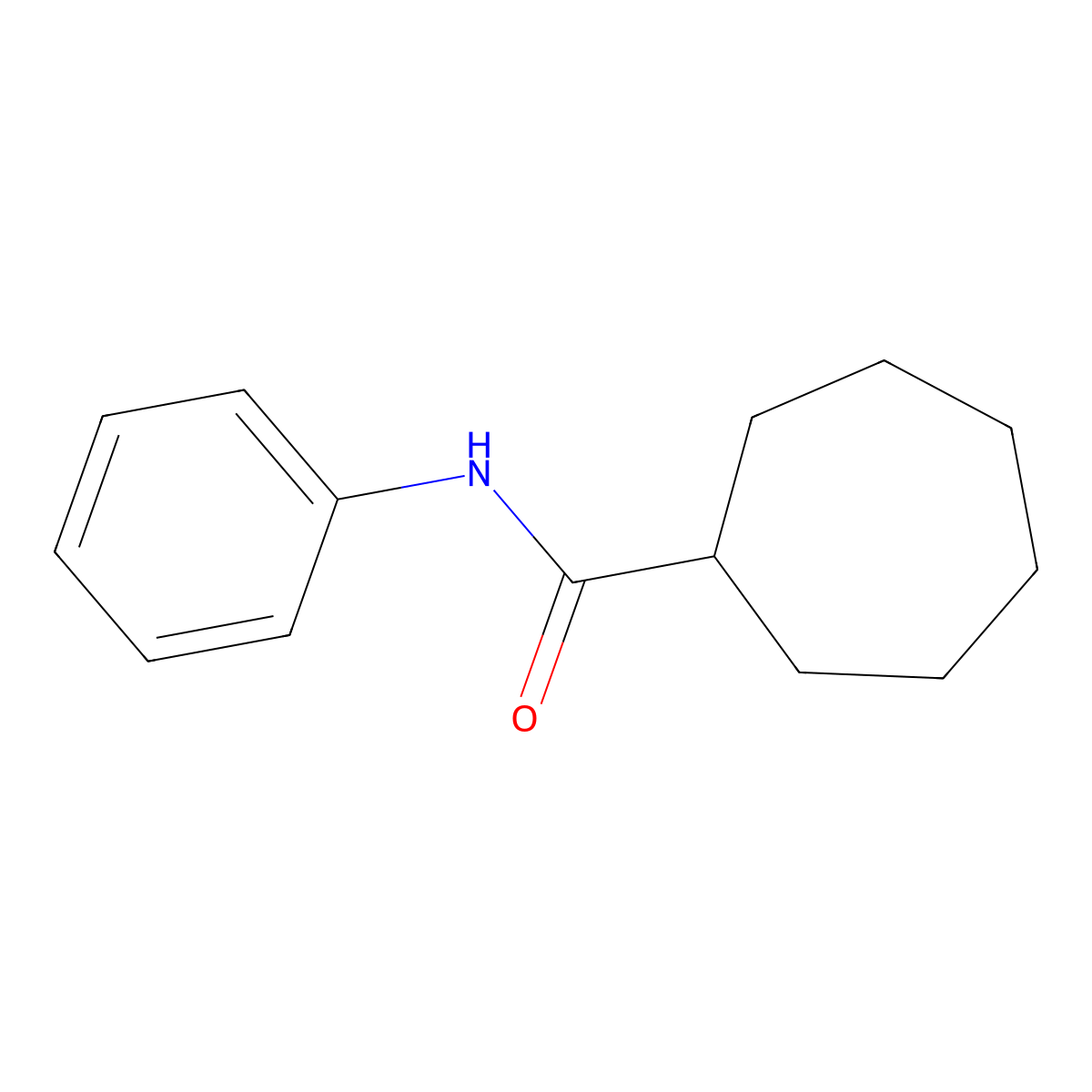 N-Phenylcycloheptanecarboxamide molecular structure, CAS 18208-28-1