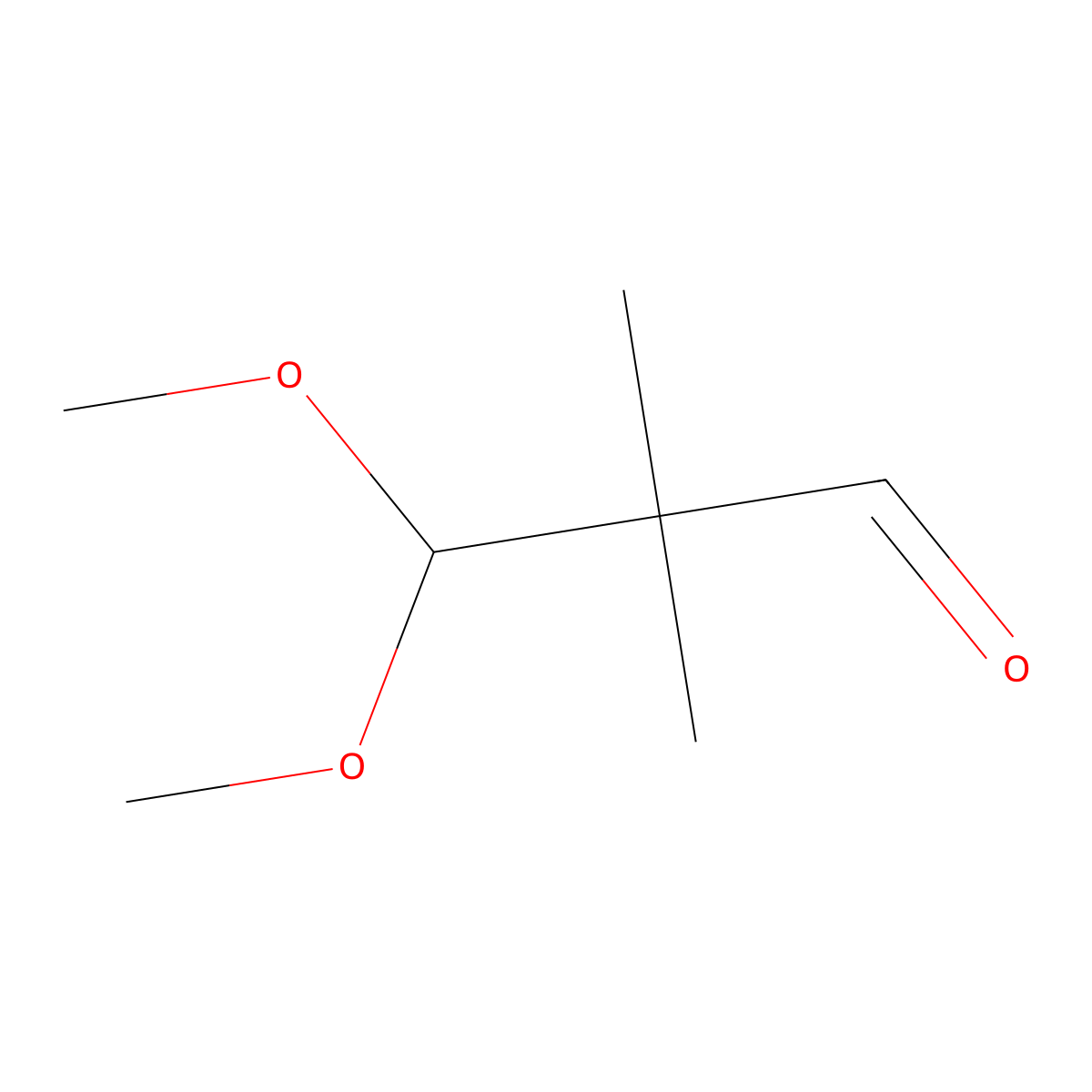 3,3-Dimethoxy-2,2-dimethylpropanal molecular structure, CAS 18208-39-4