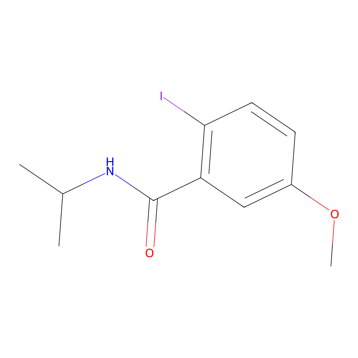 2-Iodo-N-isopropyl-5-methoxybenzamide molecular structure, CAS 1820802-04-7