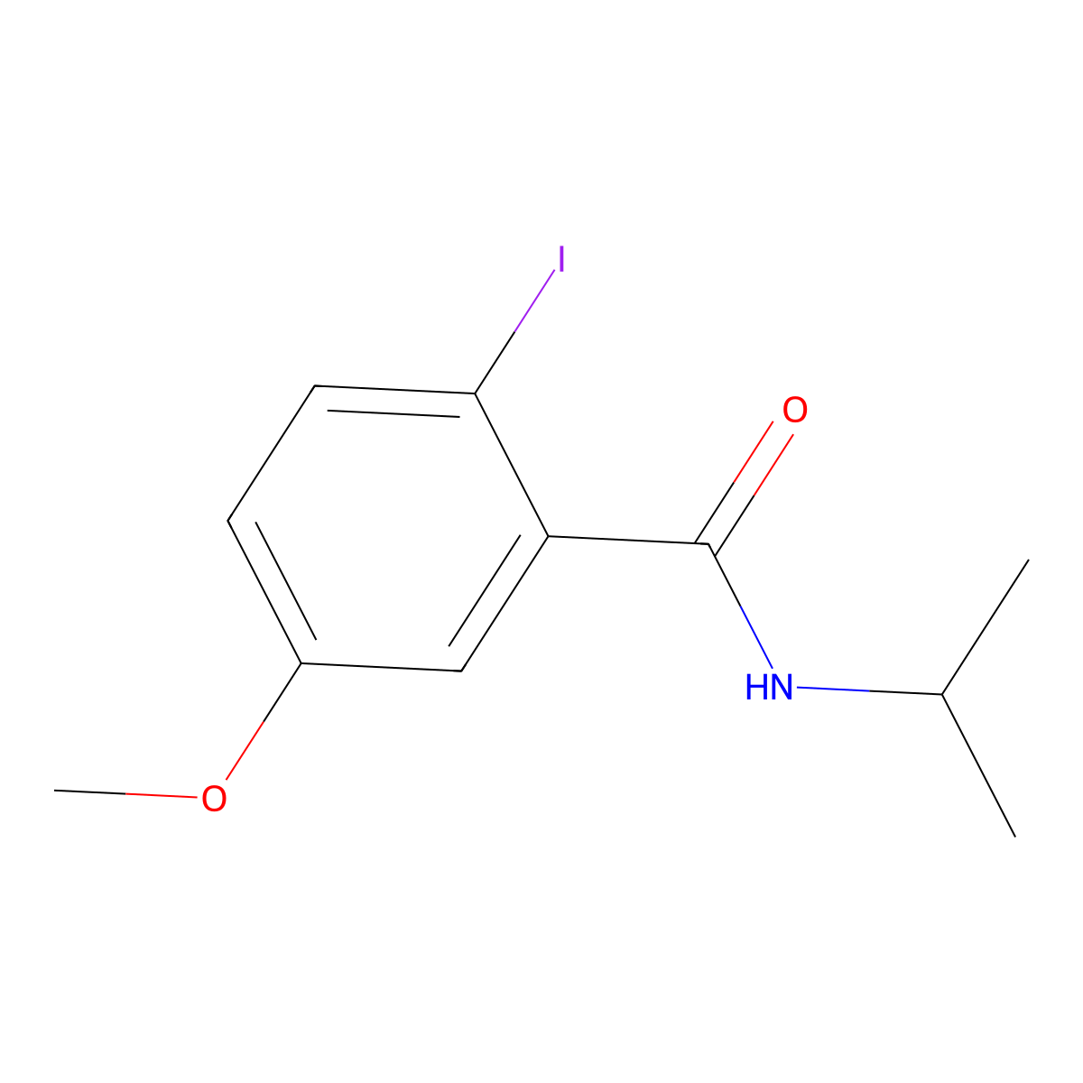 2-Iodo-N-isopropyl-5-methoxybenzamide molecular structure, CAS 1820802-04-7