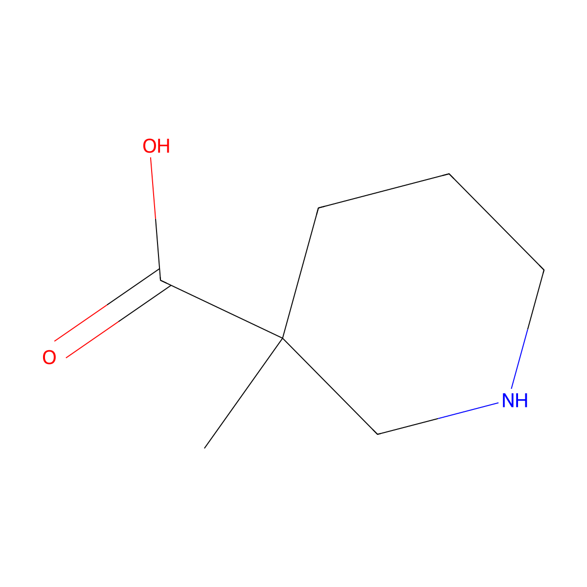 (S)-3-Methylpiperidine-3-carboxylic acid molecular structure, CAS 1820805-52-4