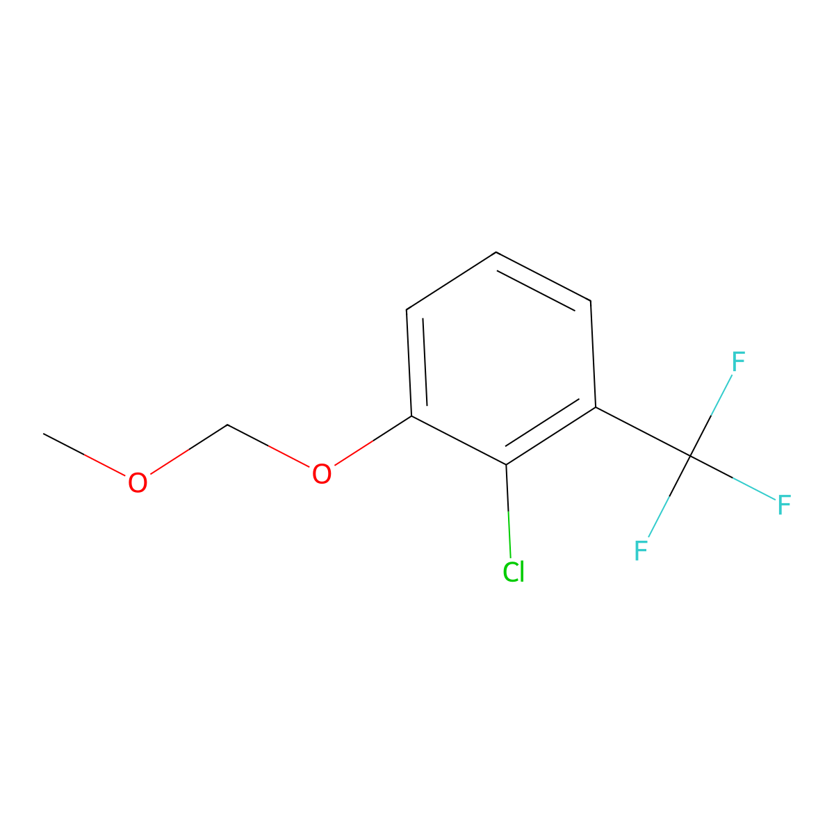 2-Chloro-1-(methoxymethoxy)-3(trifluoromethyl)benzene molecular structure, CAS 1820814-26-3