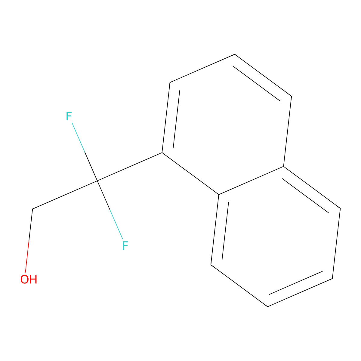 2,2-Difluoro-2-(naphthalen-1-yl)ethan-1-ol molecular structure, CAS 1820831-94-4