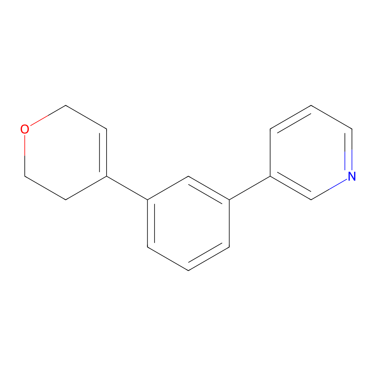 3-[3-(3,6-dihydro-2H-pyran-4-yl)phenyl]pyridine molecular structure, CAS 1820862-05-2