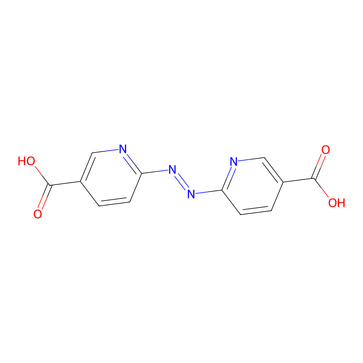 (E)-6,6'-(Diazene-1,2-diyl)dinicotinic acid molecular structure, CAS 1820882-41-4