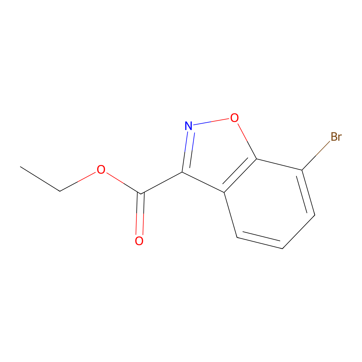Ethyl 7-bromobenzo[d]isoxazole-3-carboxylate molecular structure, CAS 1820896-28-3