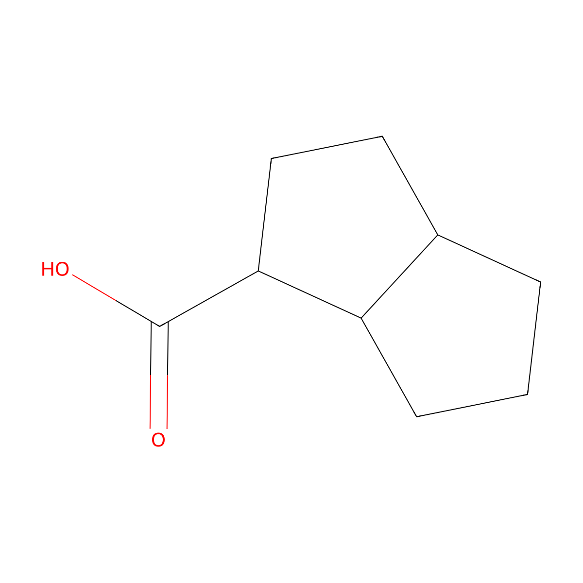 rac-(1S,3aS,6aS)-Octahydro-1-pentalenecarboxylic acid molecular structure, CAS 18209-43-3