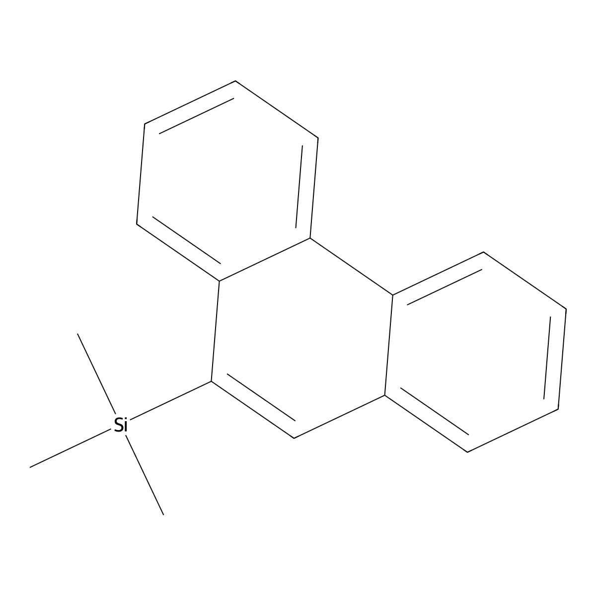 Trimethyl(phenanthren-9-yl)silane molecular structure, CAS 18209-95-5